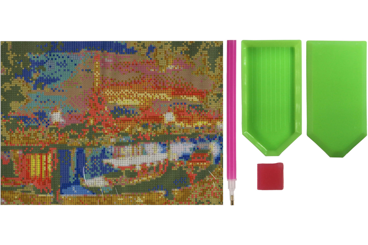 Paris mit Eiffelturm bei Nacht Diamond Painting 25 Farben 30x40cm  CY-FJ04448