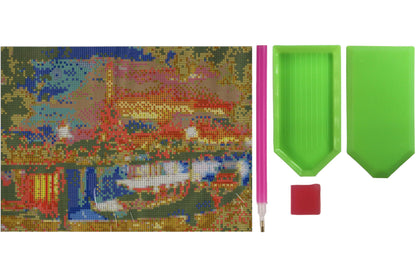 Paris mit Eiffelturm bei Nacht Diamond Painting 25 Farben 30x40cm  CY-FJ04448