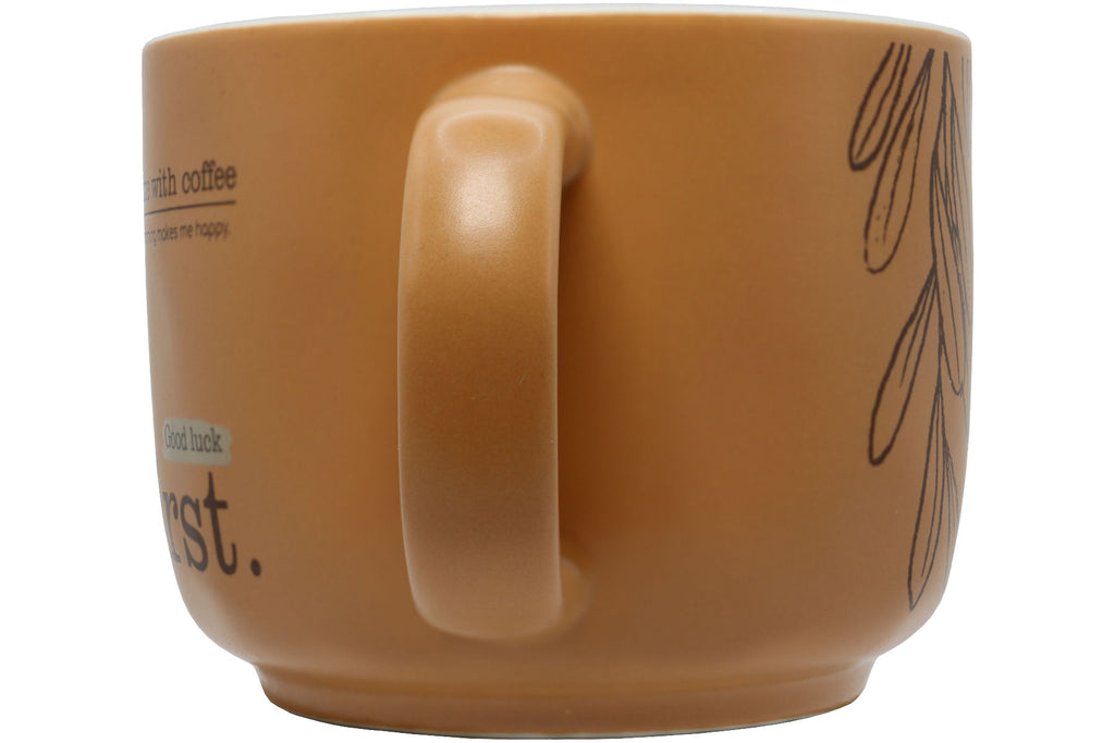 Jumbo Tasse XL 400 ml mit Schriftzug "Make Time with Coffee"