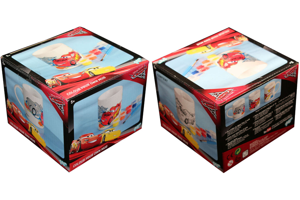 Cars 3 - Keramikbecher zum Ausmalen mit 5 Keramikfarben