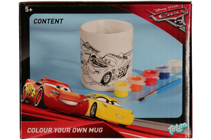 Cars 3 - Keramikbecher zum Ausmalen mit 5 Keramikfarben