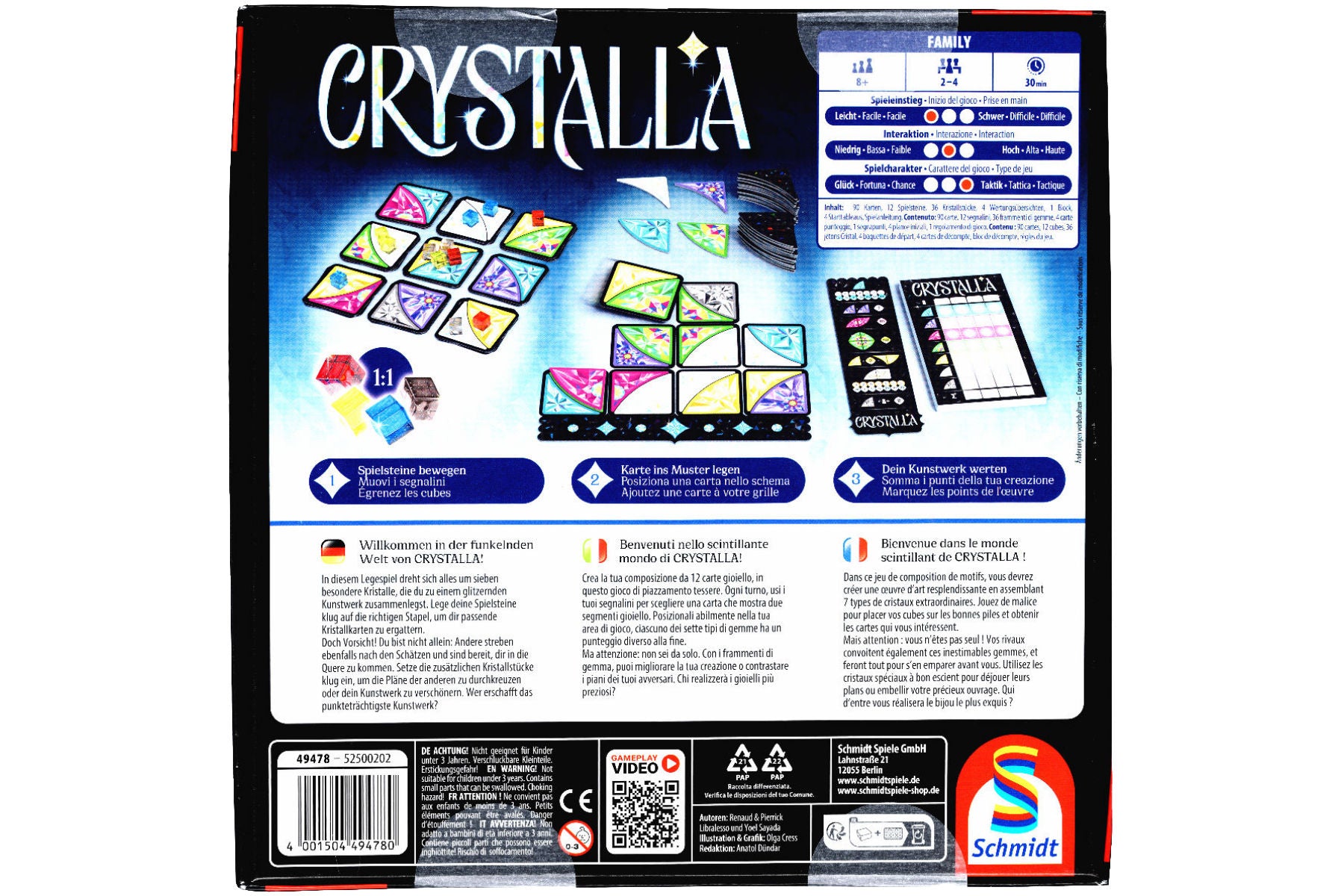 Crystalla von Schmidt Spiele ab 8 Jahre 2-4 Spieler 49471