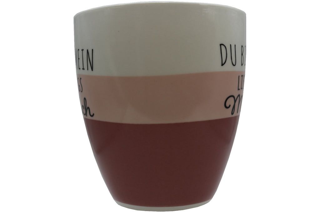 Jumbo Tasse XXL 970 ml "Du bist mein Lieblingsmensch" weiß/altrosa/brombeere