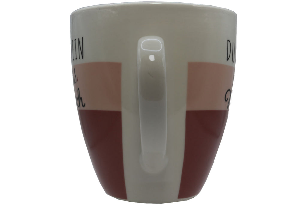 Jumbo Tasse XXL 970 ml "Du bist mein Lieblingsmensch" weiß/altrosa/brombeere