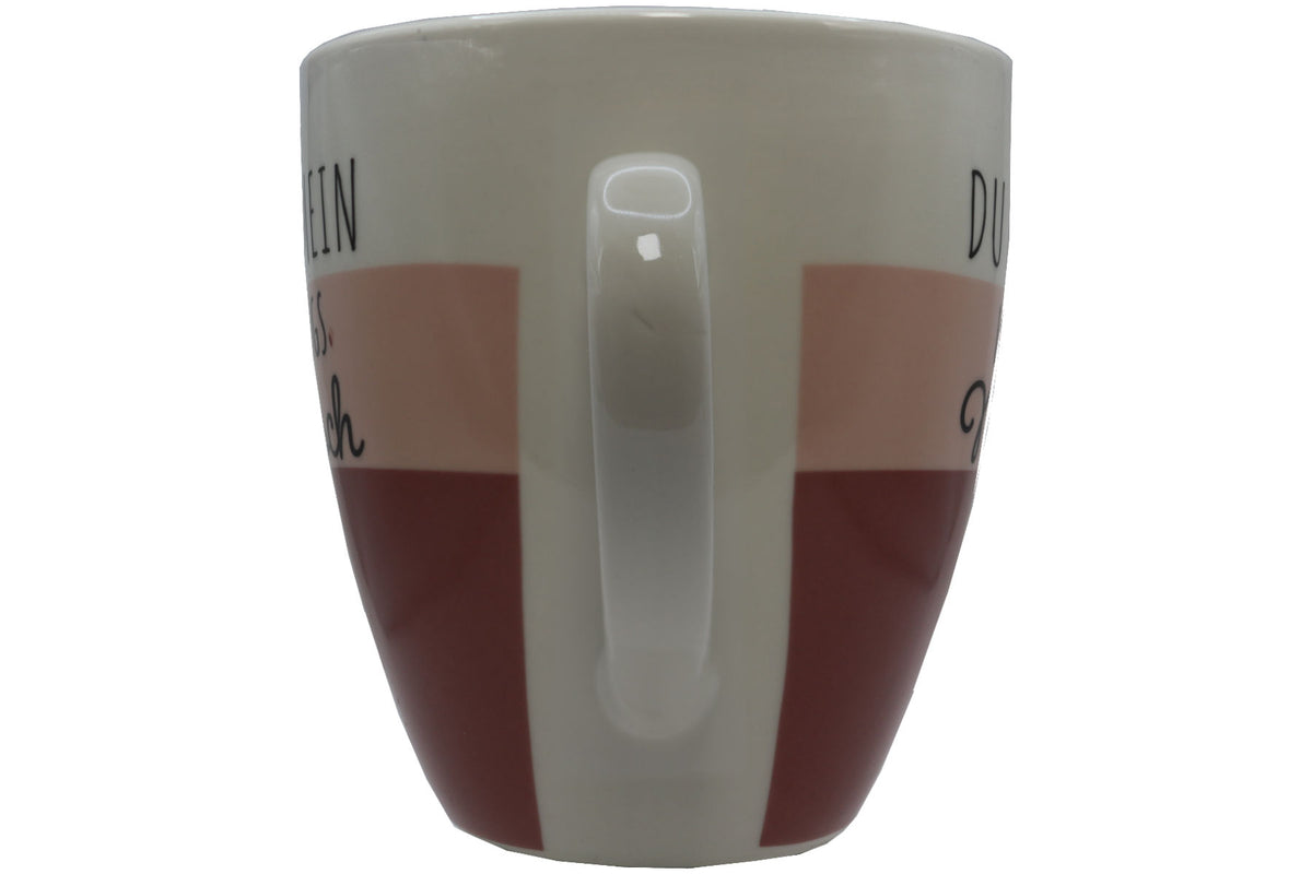 Jumbo Tasse XXL 970 ml "Du bist mein Lieblingsmensch" weiß/altrosa/brombeere