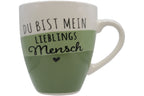 Jumbo Tasse XXL 970 ml "Du bist mein Lieblingsmensch" weiß/lindgrün