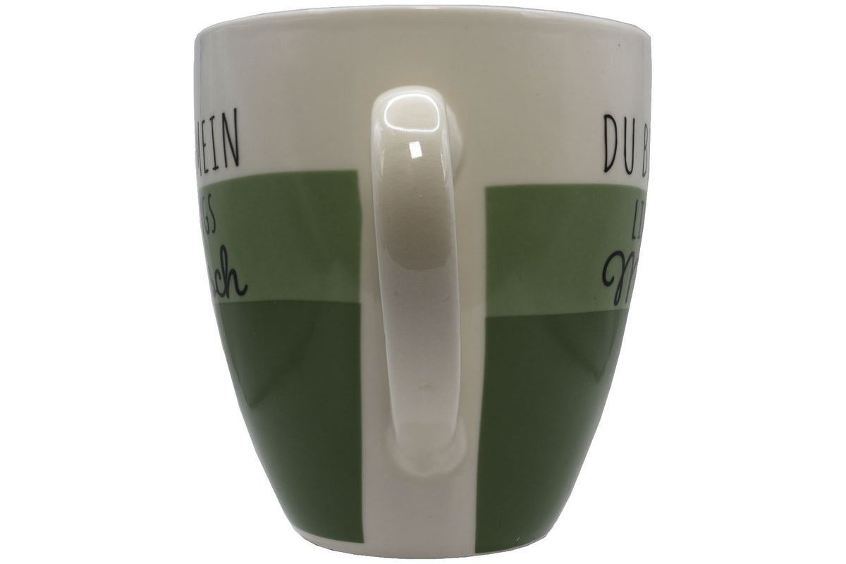 Jumbo Tasse XXL 970 ml "Du bist mein Lieblingsmensch" weiß/lindgrün