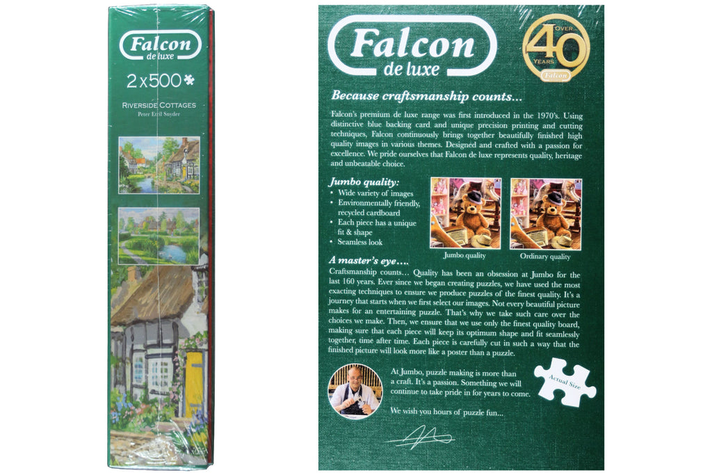 Jumbo Falcon de Luxe 11289 Riverside Cottages 2x500 Teile Puzzle
