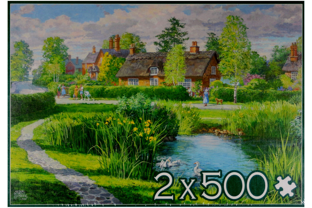 Jumbo Falcon de Luxe 11289 Riverside Cottages 2x500 Teile Puzzle