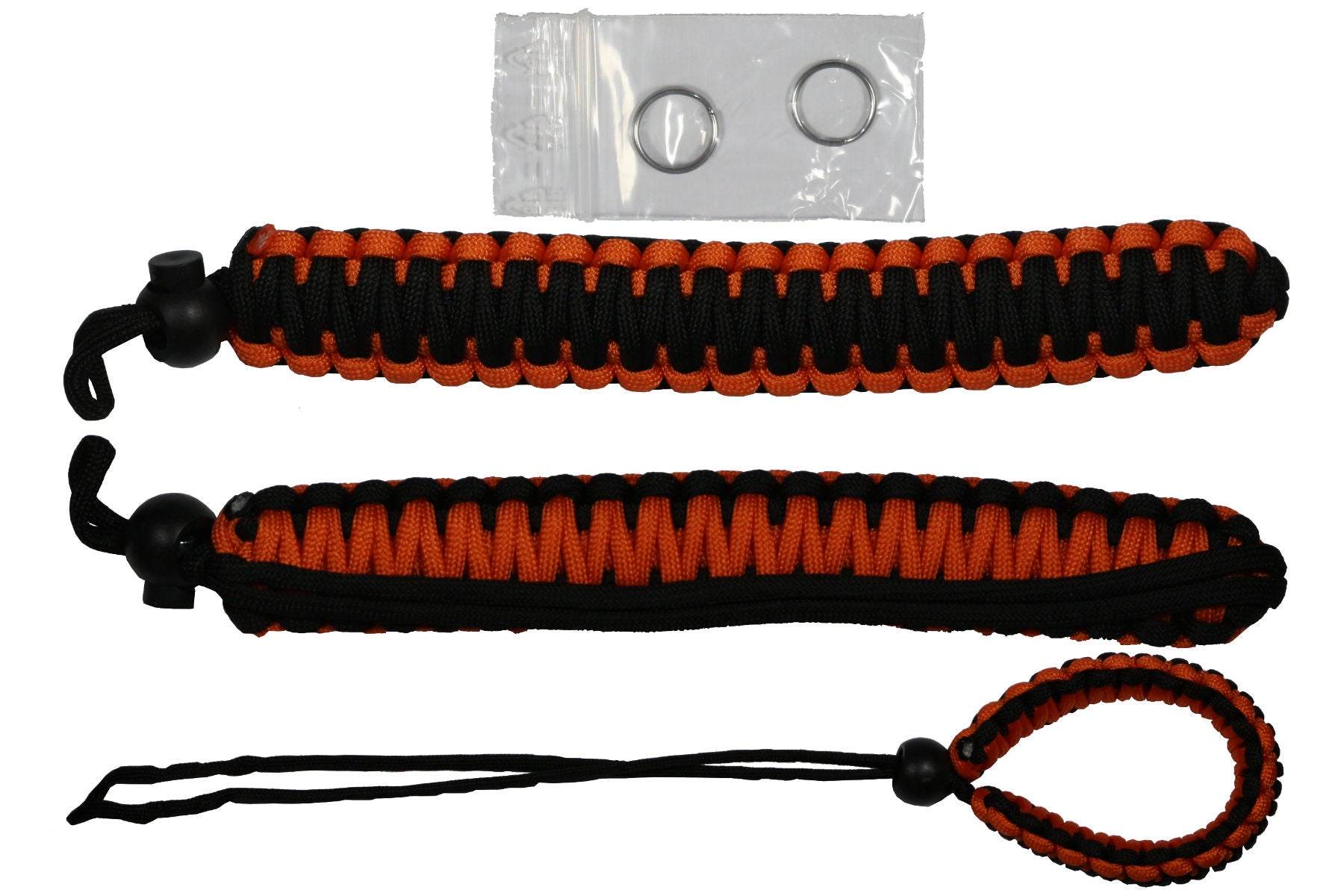 Handschlaufe passend für DSLR Kamera einstellbar geflochten orange/schwarz