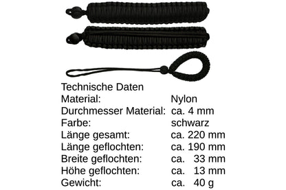 Handschlaufe passend für DSLR Kamera einstellbar geflochten schwarz 33 mm breit
