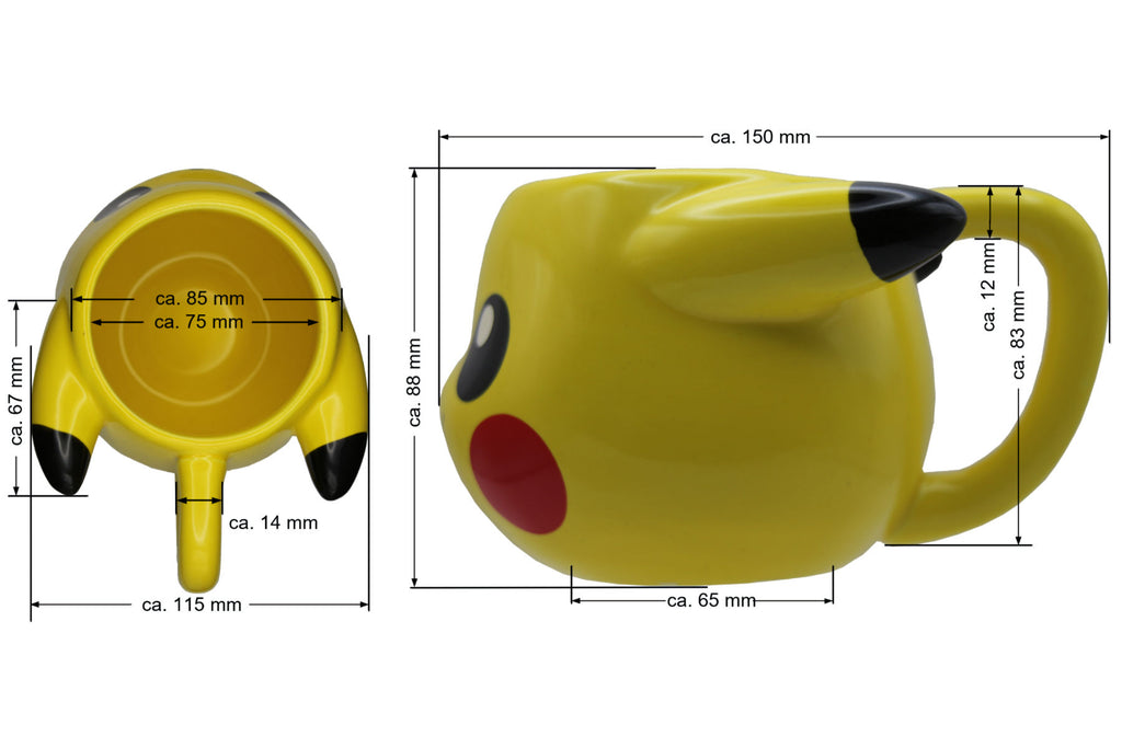 Jumbo Tasse XXL 3D Pikachu-Kopf 475 ml