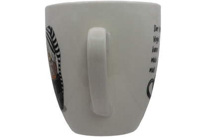 Jumbo Tasse XXL 880 ml Vogel mit Zipfelmütze in Kaffeetasse "Der frühe Vogel kann mich mal"