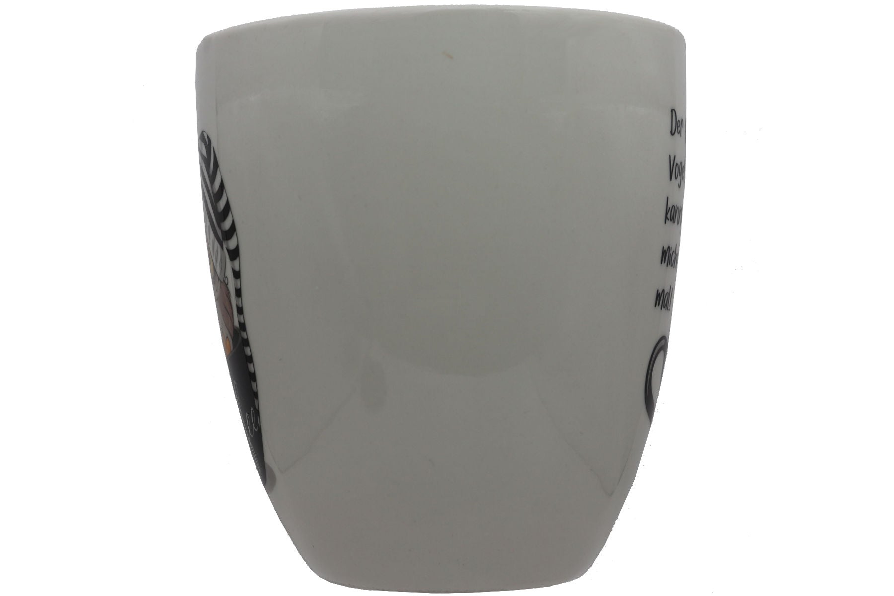 Jumbo Tasse XXL 880 ml Vogel mit Zipfelmütze in Kaffeetasse "Der frühe Vogel kann mich mal"