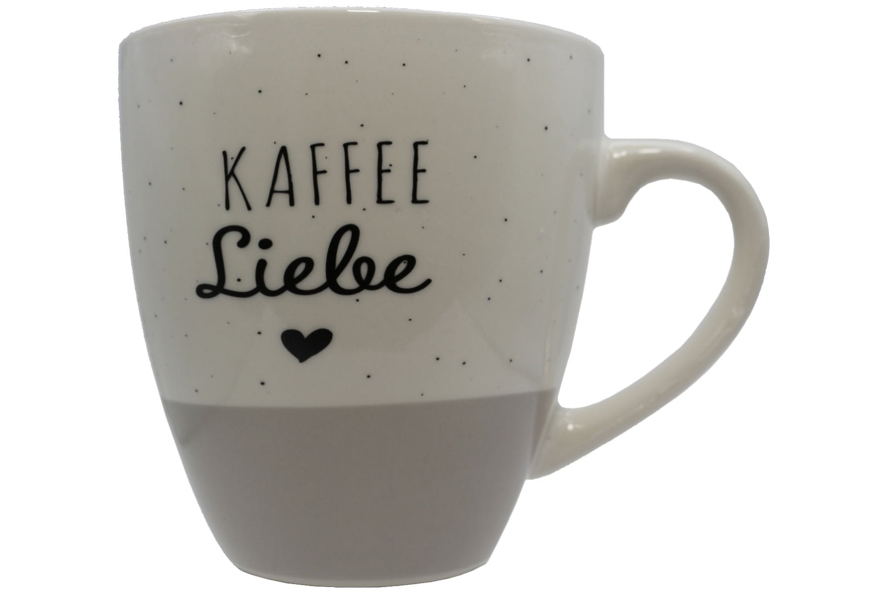 Jumbo Tasse 3XL 970 ml mit Schriftzug "Kaffee Liebe" weiß/grau