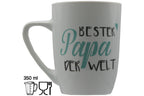 Jumbo Tasse XXL 350 ml 2er-Set mit Schriftzug "Beste Mama der Welt" bzw. "Bester Papa der Welt"