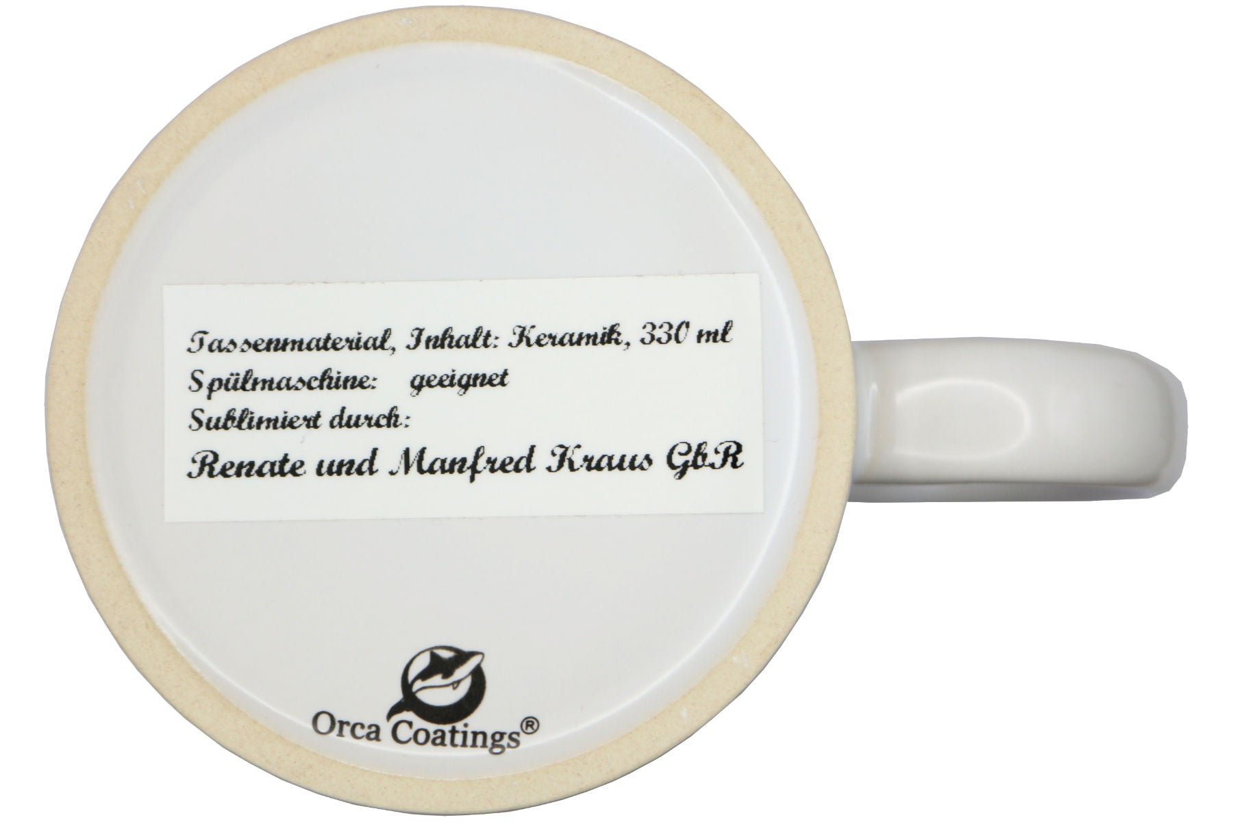 Jumbo Tasse XXL 330 ml mit mürrische Frau im Yogasitz und Schriftzug "Vorsicht! Morgenmuffel! ... " V2