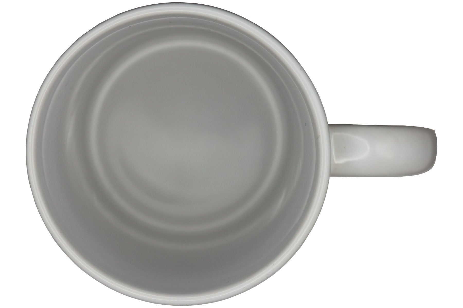 Jumbo Tasse XXL 330 ml mit mürrische Frau im Yogasitz und Schriftzug "Vorsicht! Morgenmuffel! ... " V2