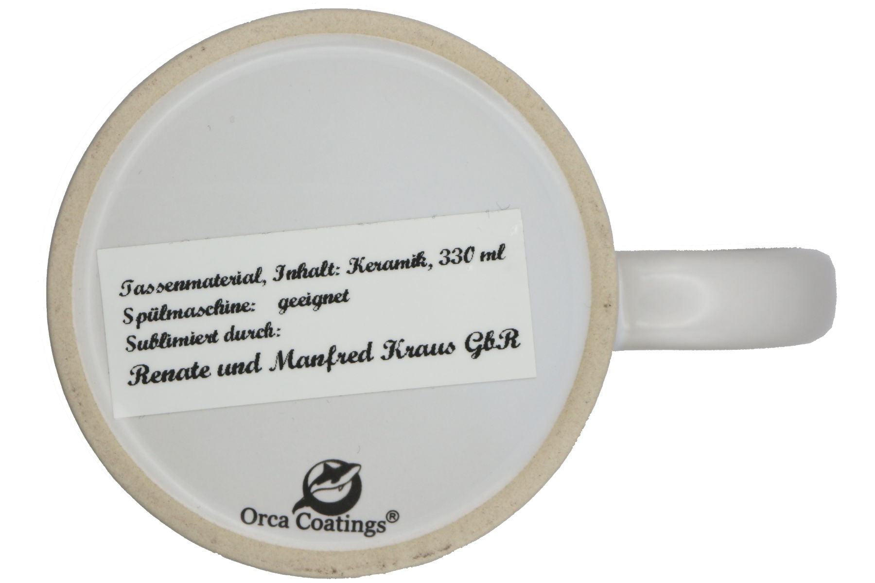 Jumbo Tasse XXL 330 ml mit mürrischen Mann im Yogasitz und Schriftzug "Vorsicht! Morgenmuffel! ...