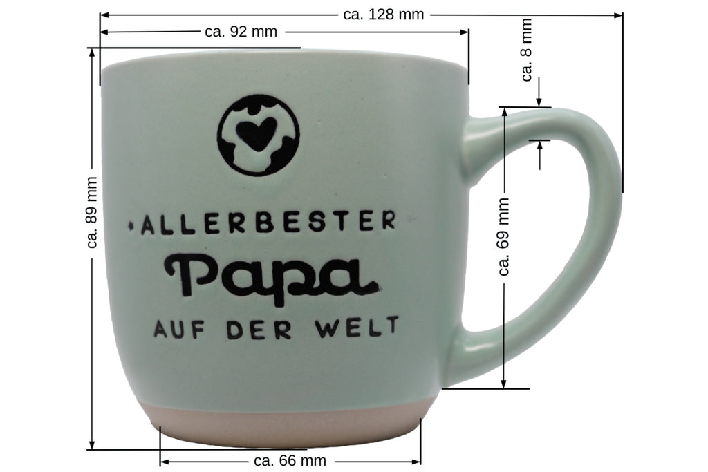 Jumbo Tasse XL 360 ml mit Schriftzug "Allerbester Papa auf der Welt"