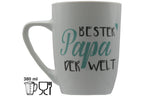 Jumbo Tasse XXL 380 ml mit Schriftzug "Bester Papa der Welt" auf 2 Seiten
