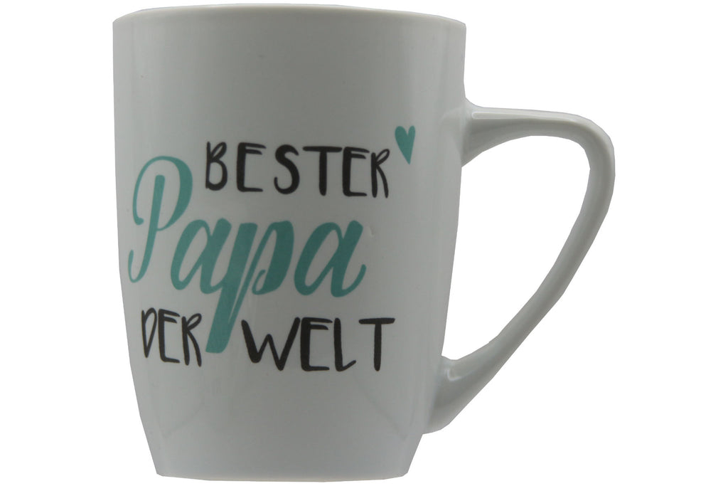 Jumbo Tasse XXL 350 ml 2er-Set mit Schriftzug "Beste Mama der Welt" bzw. "Bester Papa der Welt"