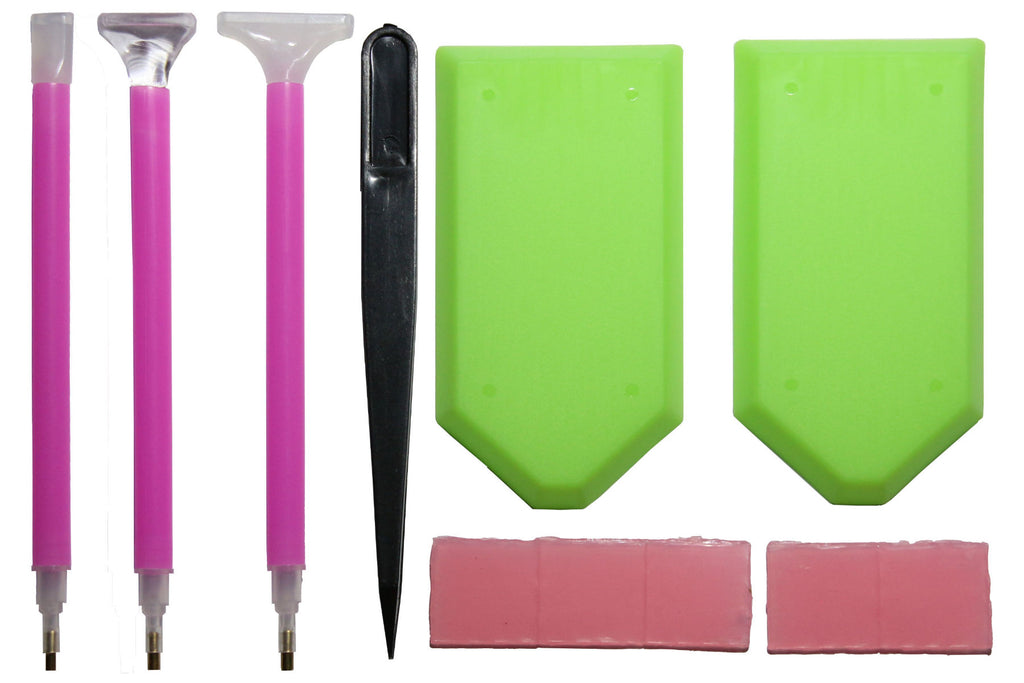 3 Katzen in Pfütze zu 3 Raubtiere Diamond Painting  26 Farben 30x40 cm  LC6343