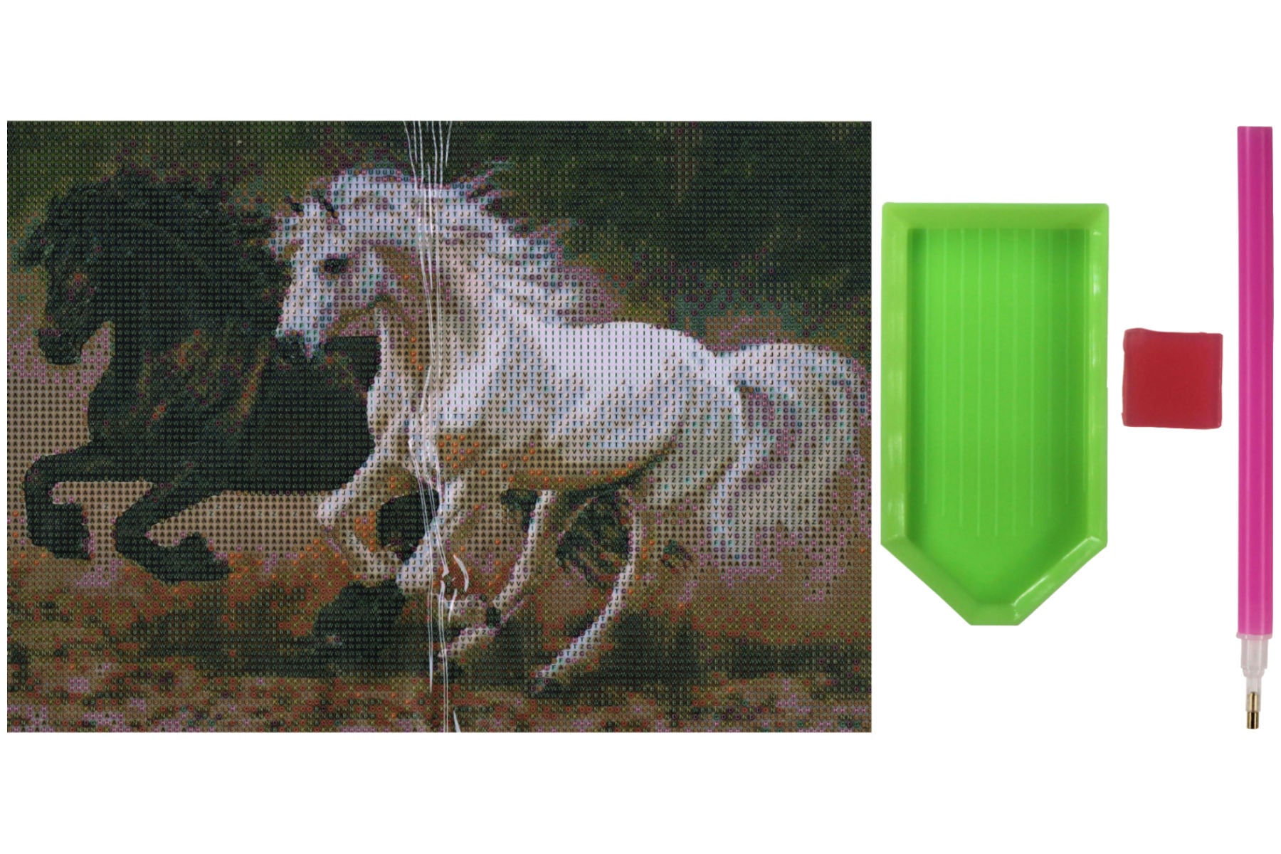 Rappe und Schimmel im Galopp Diamond Painting  19 Farben 40x30cm LIY-4085