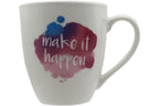 Jumbo Tasse XXL 550 ml Wolkenbild mit Schriftzug "make it happen"