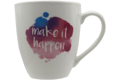 Jumbo Tasse XXL 550 ml Wolkenbild mit Schriftzug "make it happen"