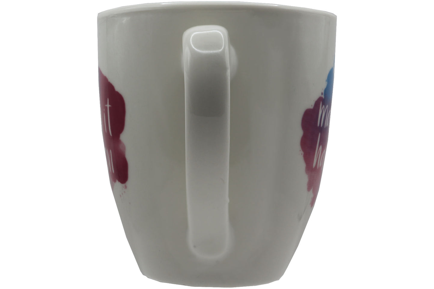 Jumbo Tasse XXL 550 ml Wolkenbild mit Schriftzug "make it happen"