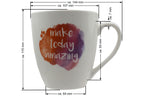 Jumbo Tasse XXL 550 ml Wolkenbild mit Schriftzug "make today amazing"