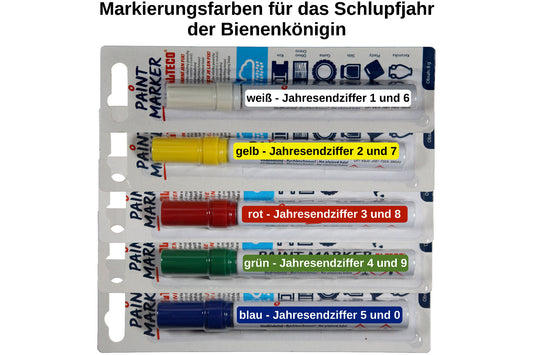 Markierungsstift für Bienenkönigin in Jahresfarbe Zeichenstift Marker Stift