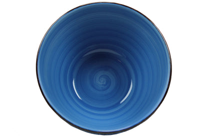 Müslischale 600 ml Ø 14 cm blau gestreift Schüssel