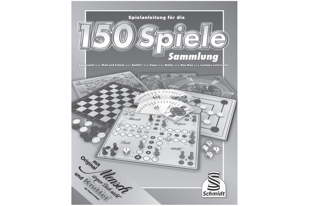 Schmidt 150 Spiele 49141 Spielesammlung grün für 2 - 8 Spieler ab 6 Jahre
