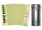 Schwefeldose Set mit 400 g Schwefelstreifen gelb zur Desinfektion bei Wachsmotte