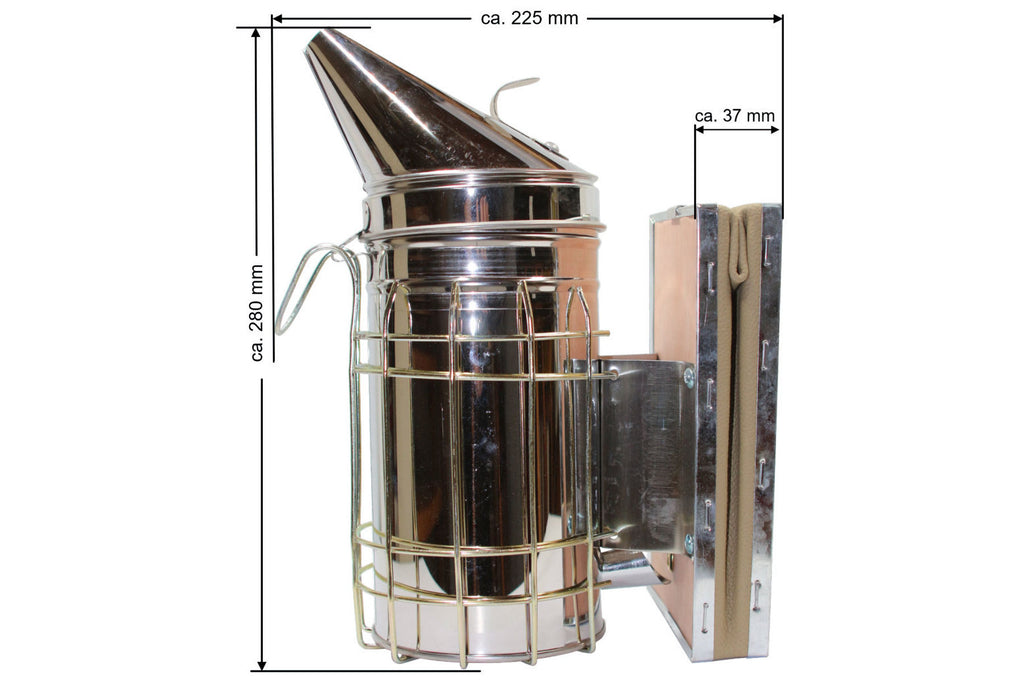 Imker Starter Set weiß 5 Teile Imkerhut Besen Edelstahl-Smoker Stockmeißel Handschuhe