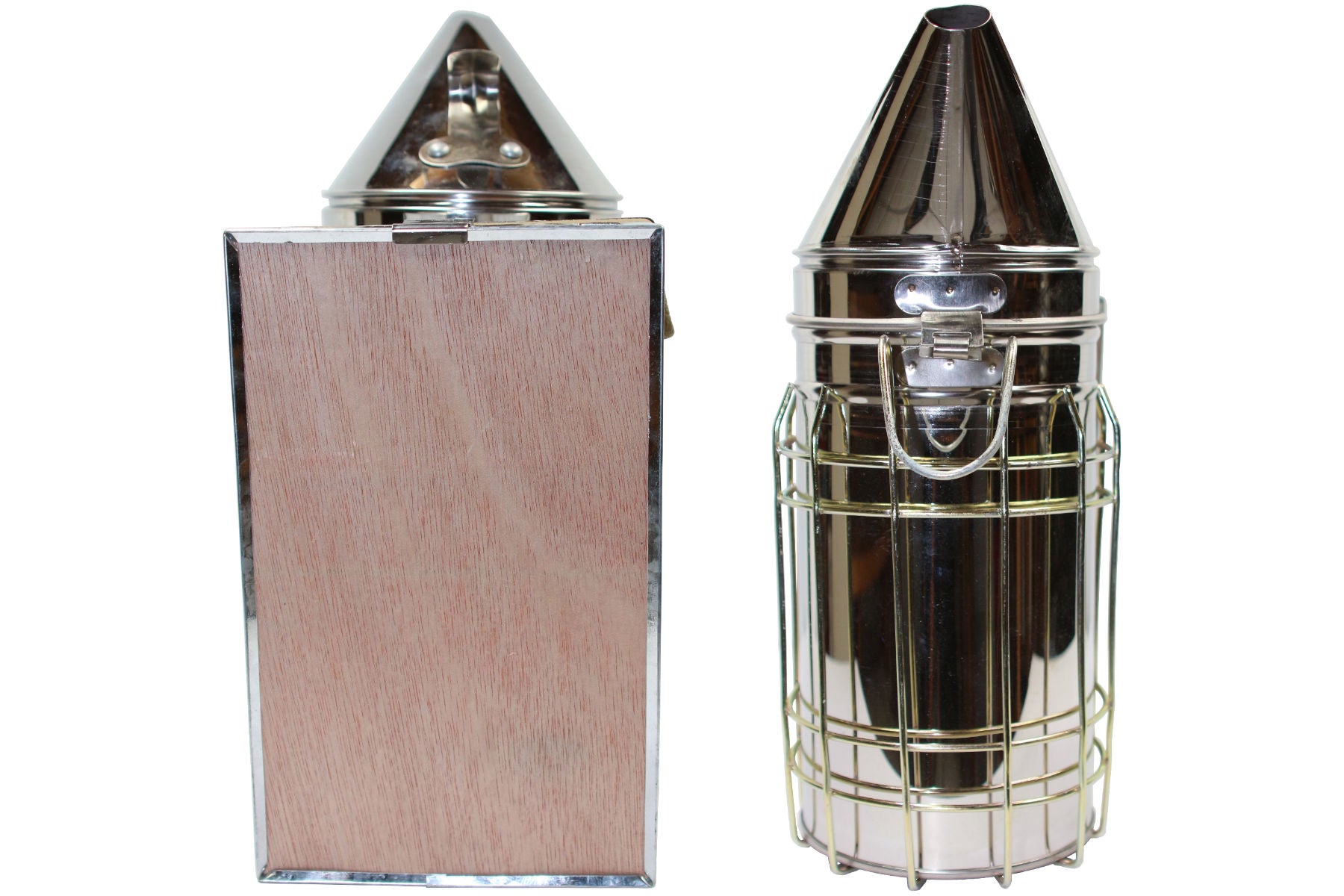 Imker Starter Set weiß 5 Teile Imkerhut Besen Edelstahl-Smoker Stockmeißel Handschuhe