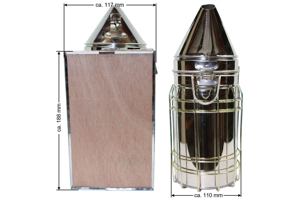 Imker Starter Set weiß 5 Teile Imkerhut Besen Edelstahl-Smoker Stockmeißel Handschuhe