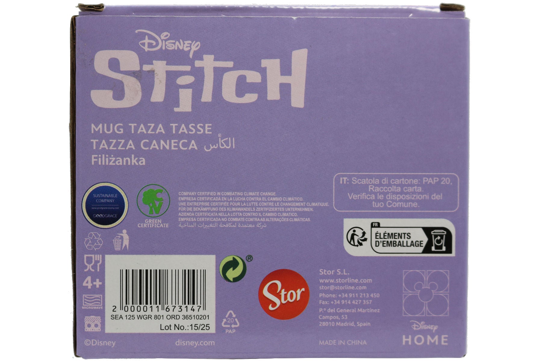 Jumbo Tasse  XL mit Disney Stitch im Geschenkkarton 325 ml