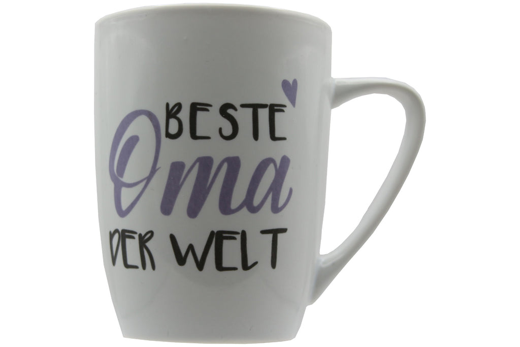 Jumbo Tasse XXL 380 ml mit Schriftzug "Beste Oma der Welt" auf 2 Seiten