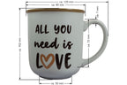Jumbo Tasse XXL 350 ml mit Schriftzug "All you need is LOVE"