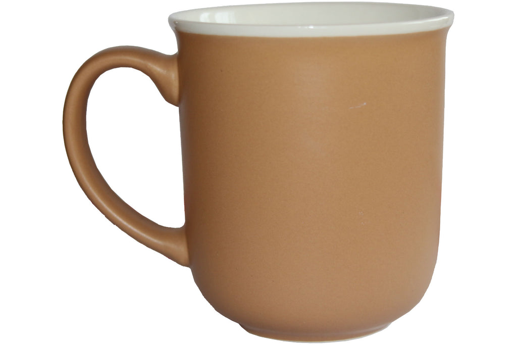 Jumbo Tasse XXL 350 ml hellbraun mit weißem Schriftzug "Together - FOREVER"