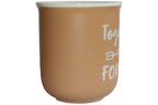 Jumbo Tasse XXL 350 ml hellbraun mit weißem Schriftzug "Together - FOREVER"