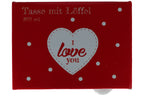 Jumbo Tasse XXL 300 ml mit Schriftzug "I love You" in Geschenkbox