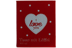 Jumbo Tasse XXL 300 ml mit Schriftzug "I love You" in Geschenkbox