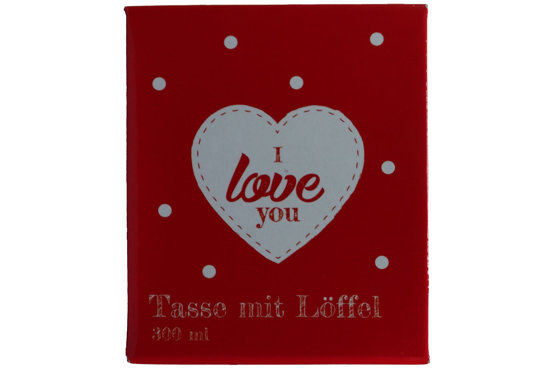 Jumbo Tasse XXL 300 ml mit Schriftzug "I love You" in Geschenkbox
