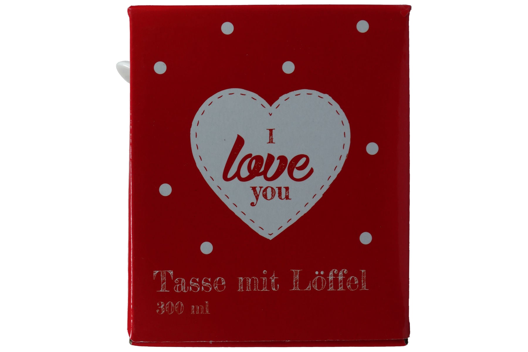 Jumbo Tasse XXL 300 ml mit Schriftzug "I love You" in Geschenkbox