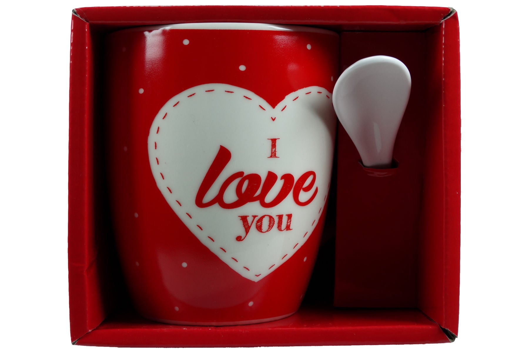 Jumbo Tasse XXL 300 ml mit Schriftzug "I love You" in Geschenkbox