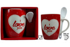 Jumbo Tasse XXL 300 ml mit Schriftzug "I love You" in Geschenkbox